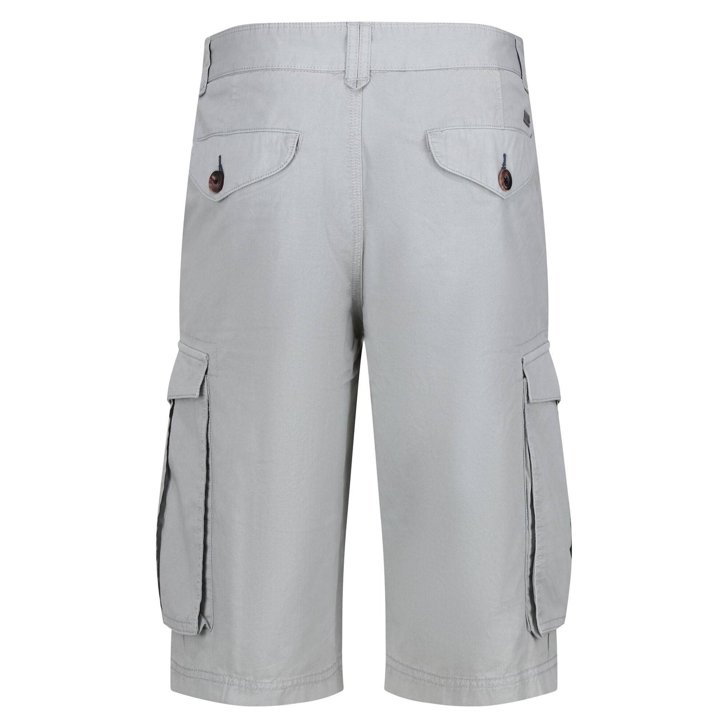 Silver Grey - Side - Regatta Mens Shorebay Vintage Cargo Shorts