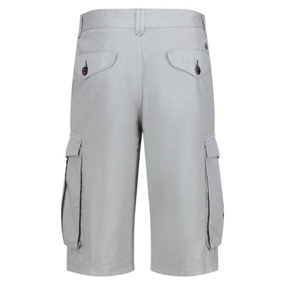 Silver Grey - Side - Regatta Mens Shorebay Vintage Cargo Shorts