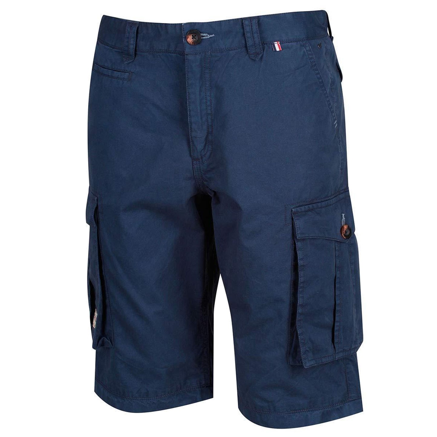 Navy - Back - Regatta Mens Shorebay Vintage Cargo Shorts