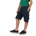 Navy - Back - Regatta Kids Shorewalk Multi Pocket Shorts
