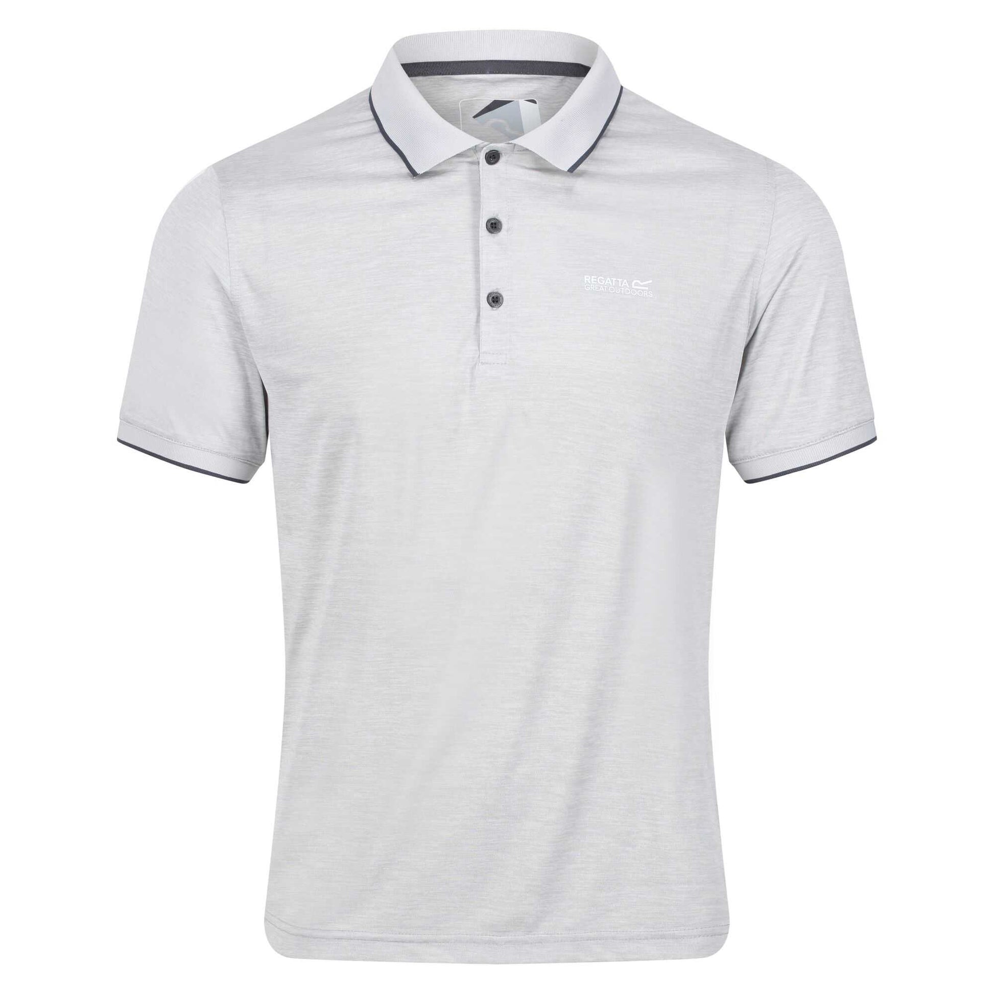 Silver Grey - Front - Regatta Mens Remex II Jersey Polo Shirt