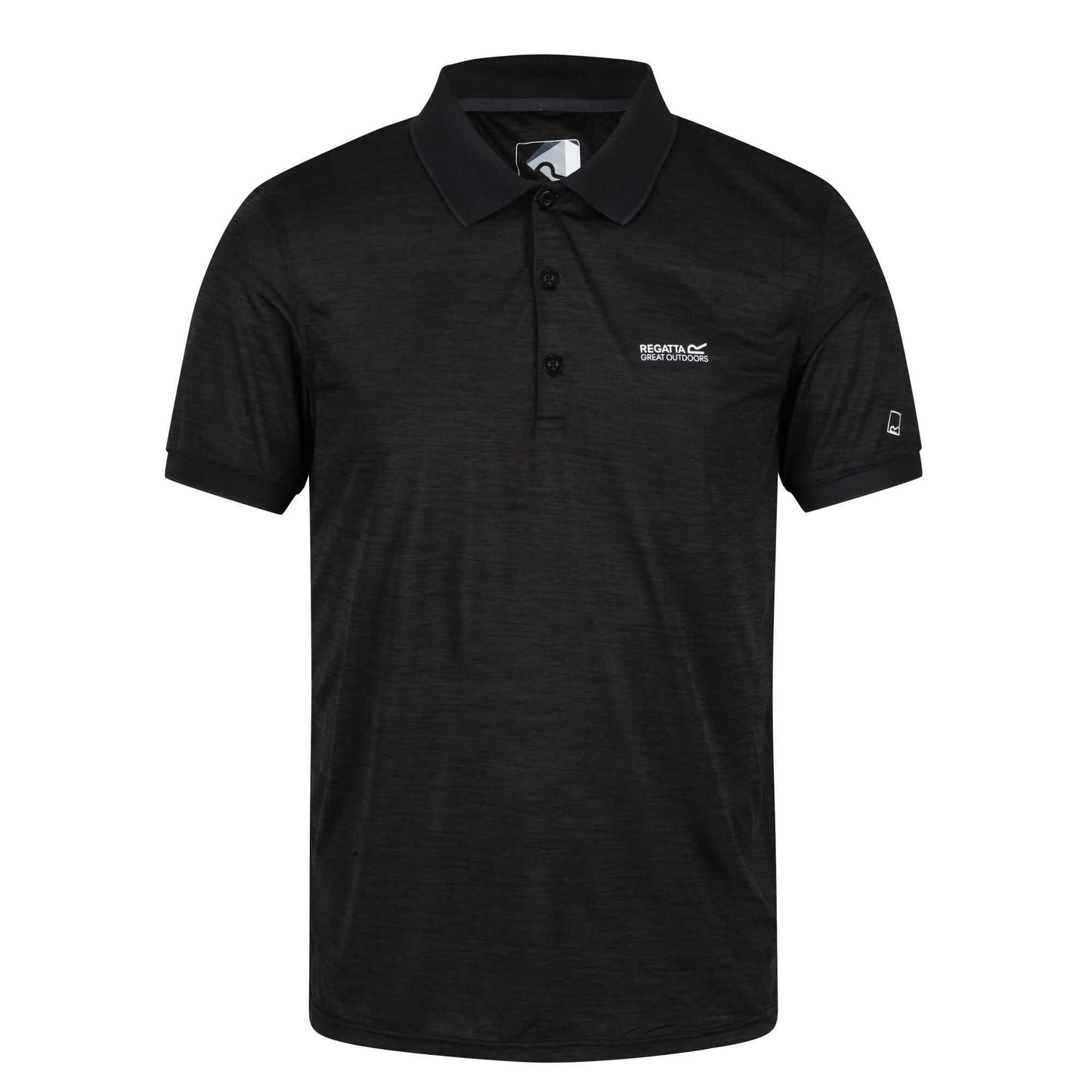 Black - Front - Regatta Mens Remex II Jersey Polo Shirt