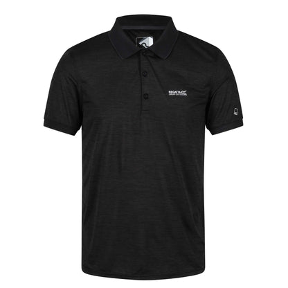 Black - Front - Regatta Mens Remex II Jersey Polo Shirt