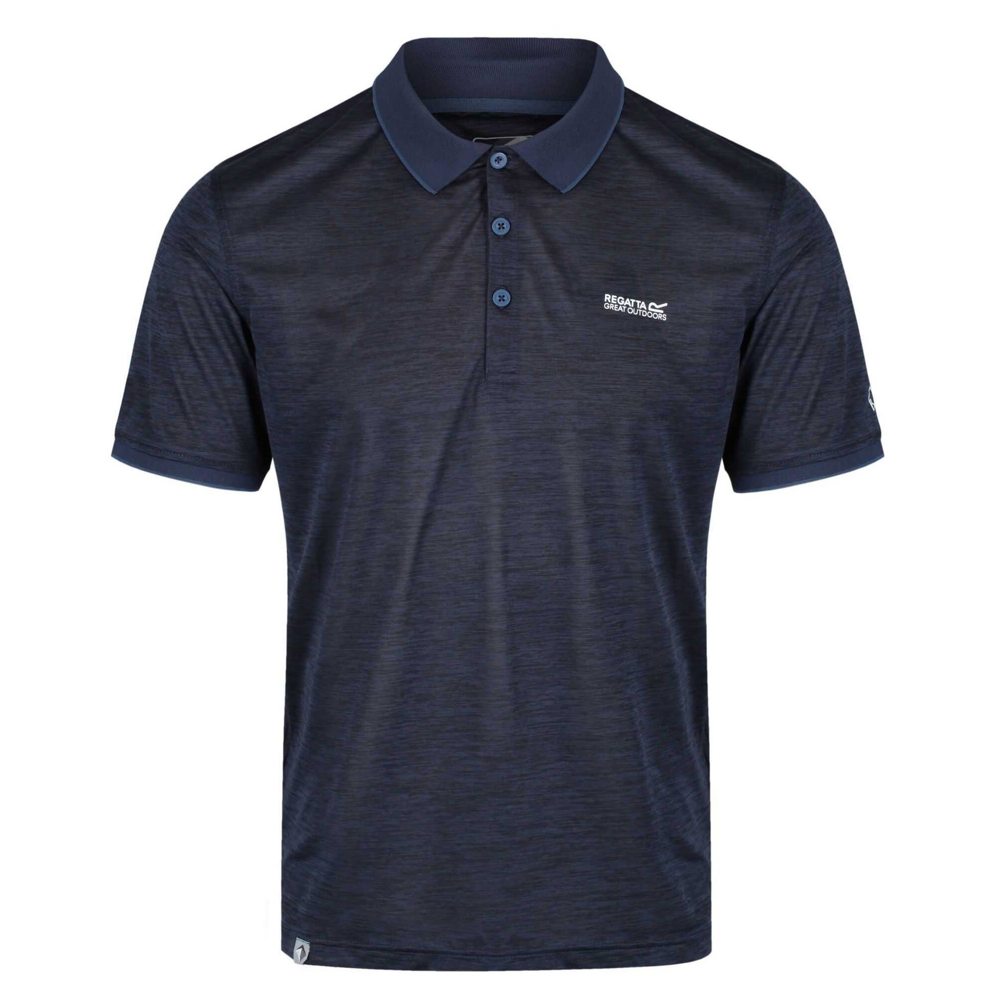 Navy - Front - Regatta Mens Remex II Jersey Polo Shirt