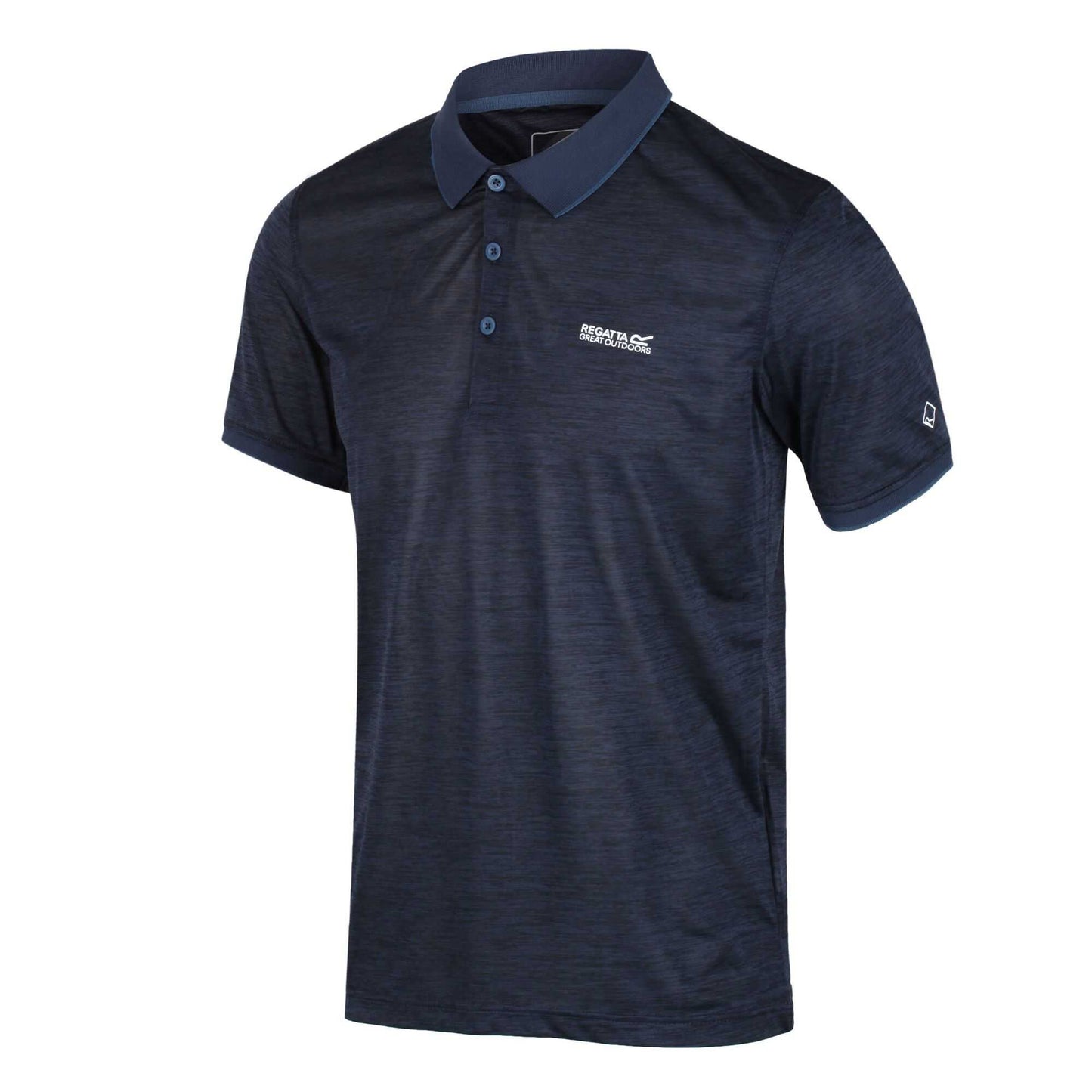 Navy - Side - Regatta Mens Remex II Jersey Polo Shirt