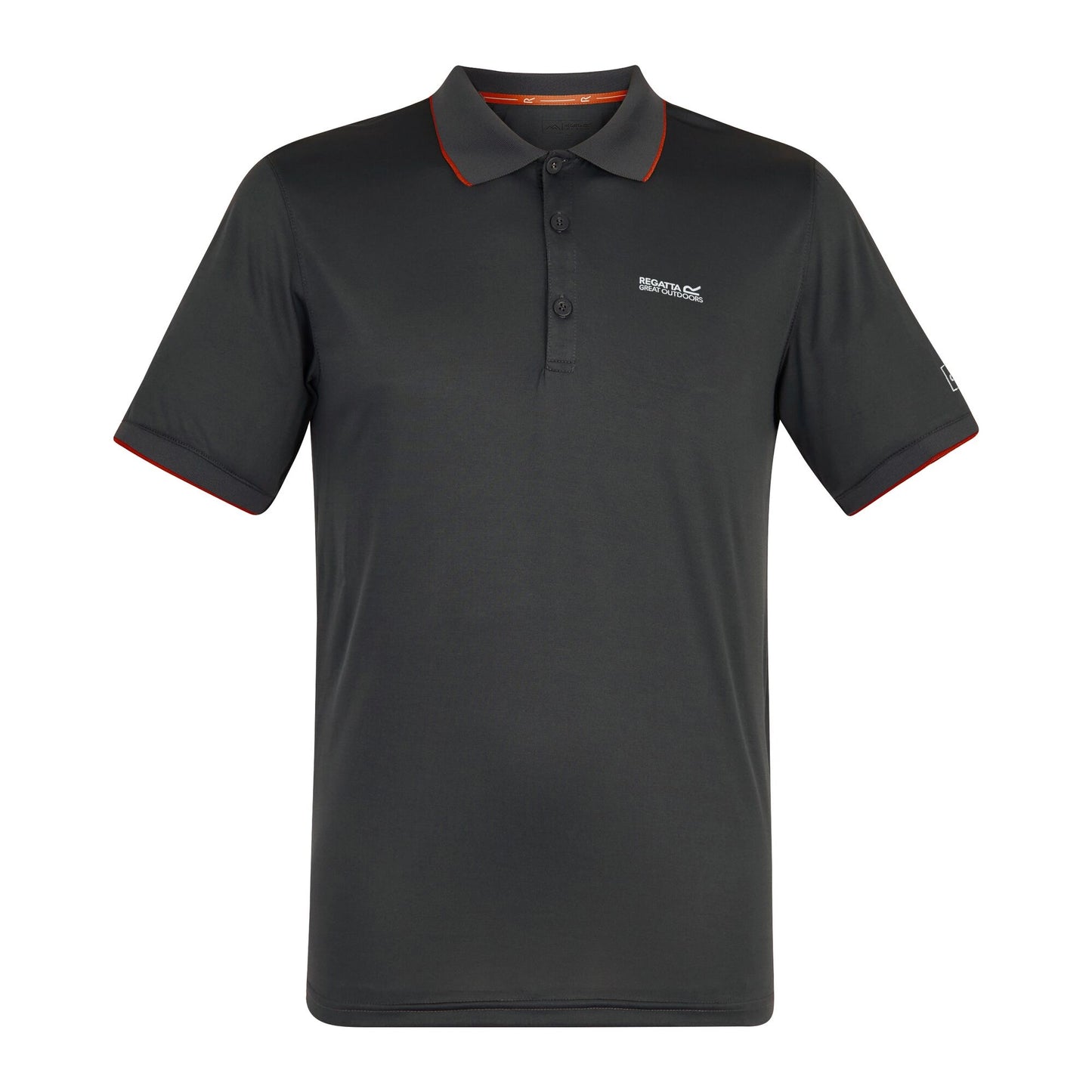 Ash-Rusty Orange - Front - Regatta Mens Remex II Jersey Polo Shirt
