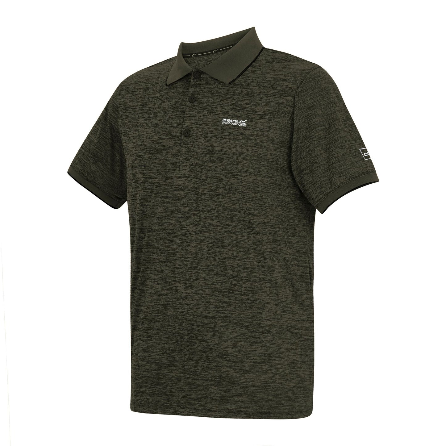 Dark Khaki - Side - Regatta Mens Remex II Jersey Polo Shirt