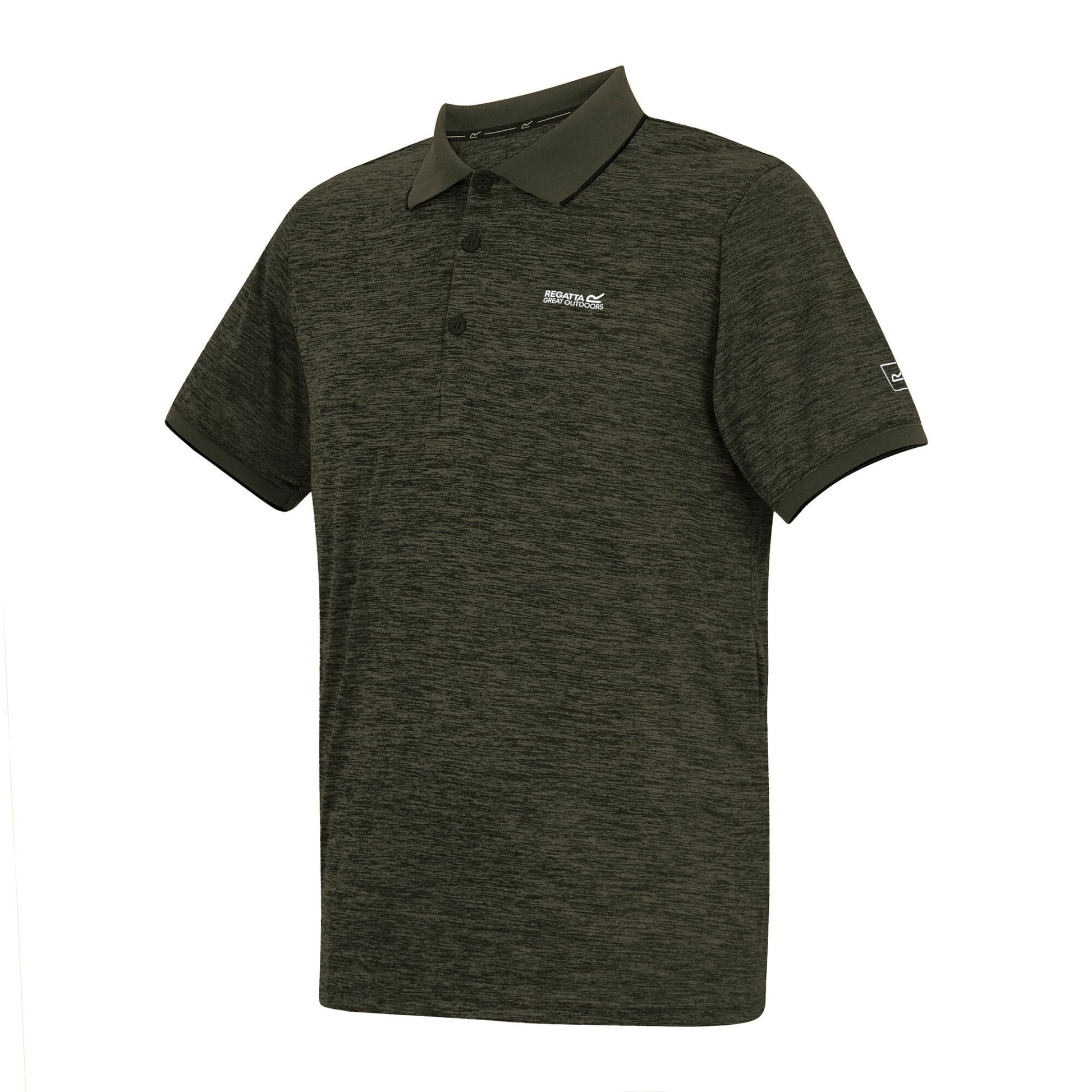 Dark Khaki - Side - Regatta Mens Remex II Jersey Polo Shirt