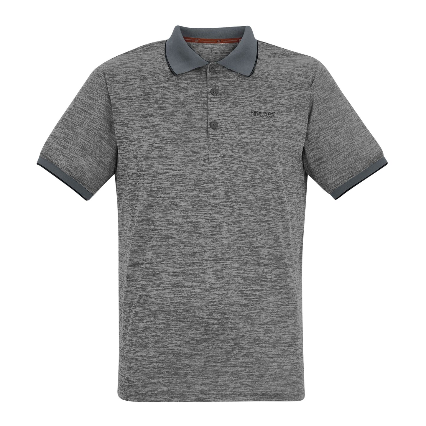 Dark Storm - Front - Regatta Mens Remex II Jersey Polo Shirt