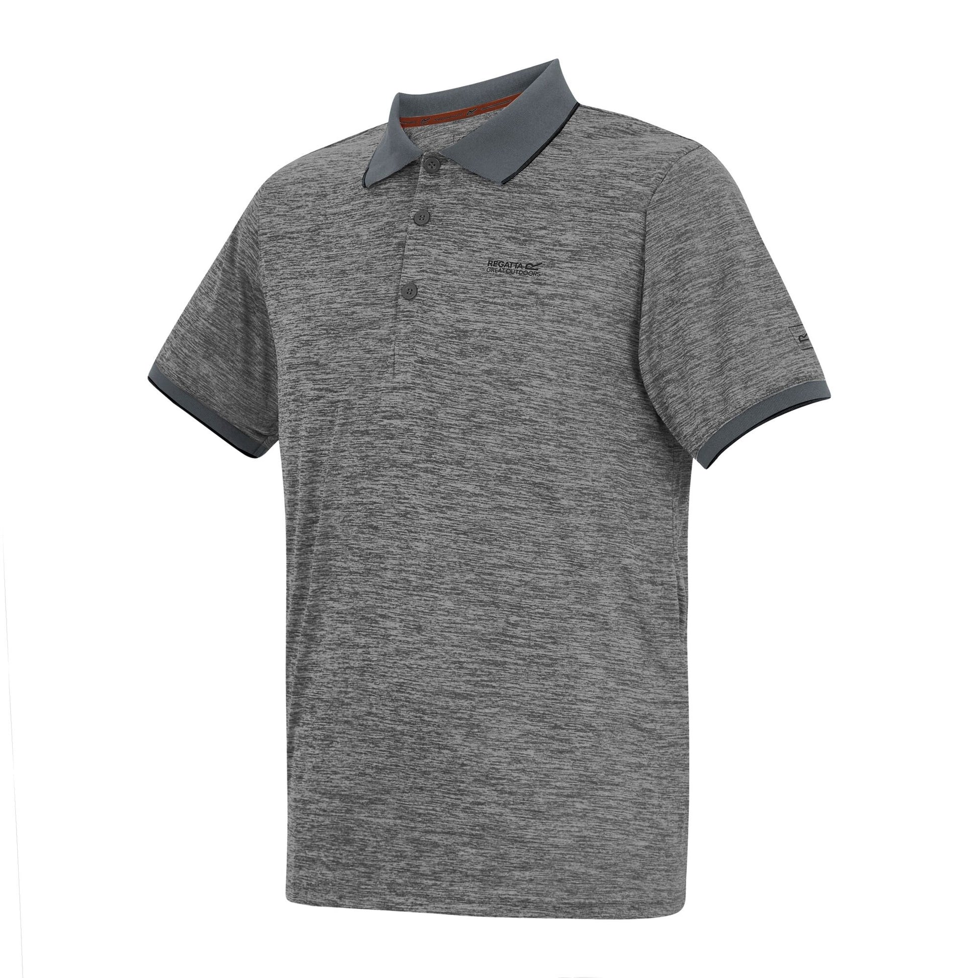 Dark Storm - Side - Regatta Mens Remex II Jersey Polo Shirt
