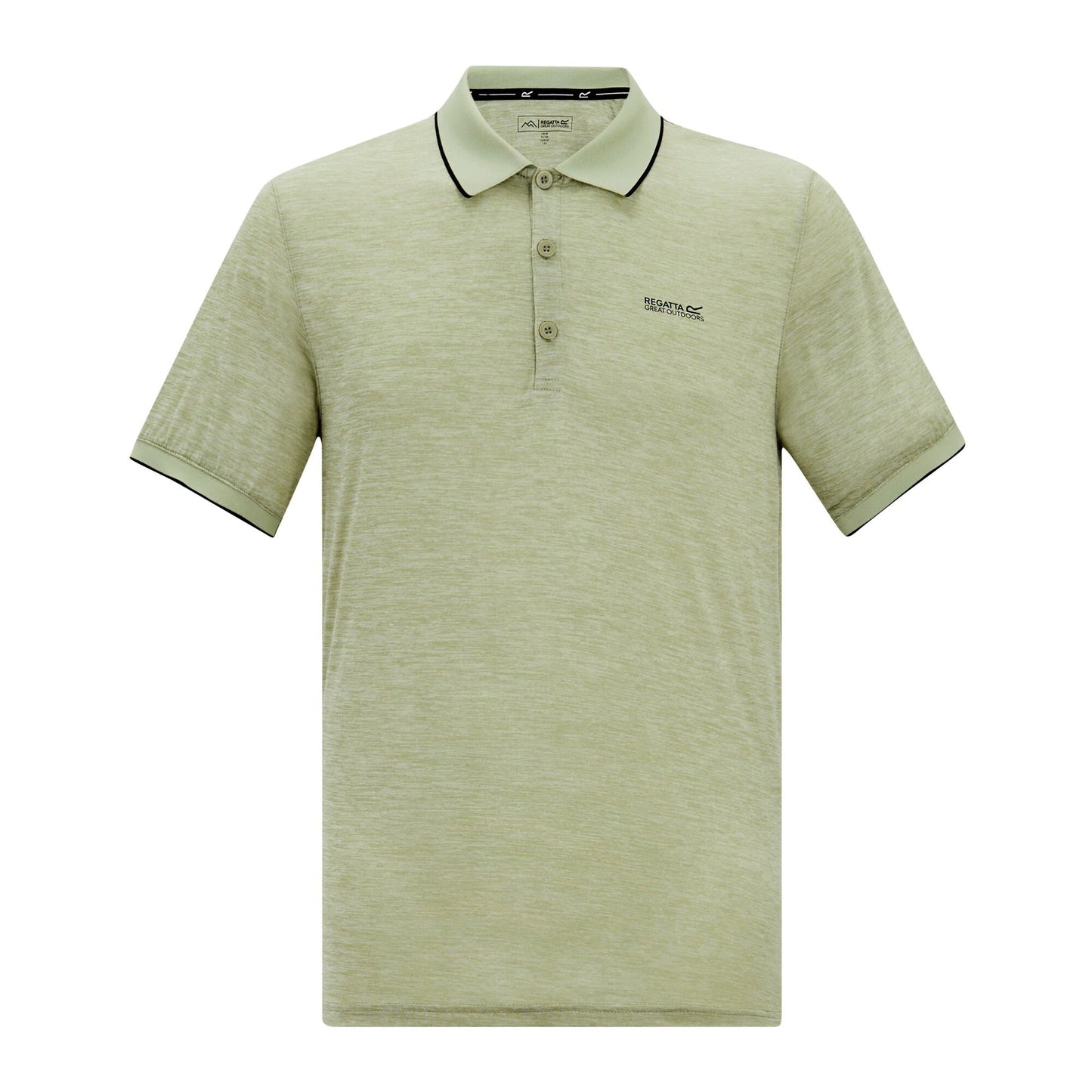 Light Sage - Front - Regatta Mens Remex II Jersey Polo Shirt