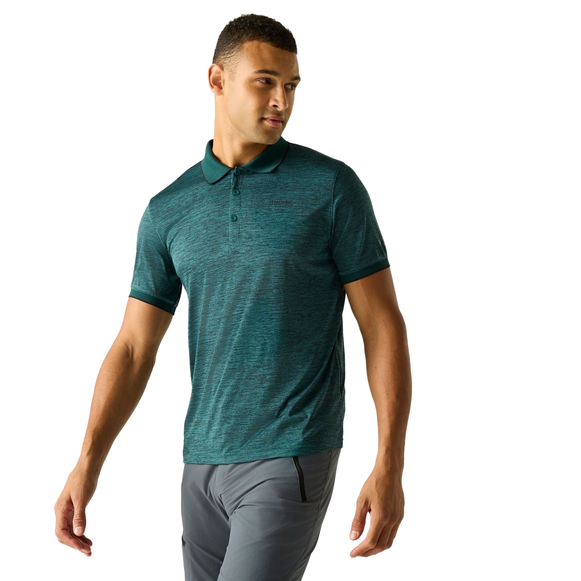 Mediterranean Green - Lifestyle - Regatta Mens Remex II Jersey Polo Shirt