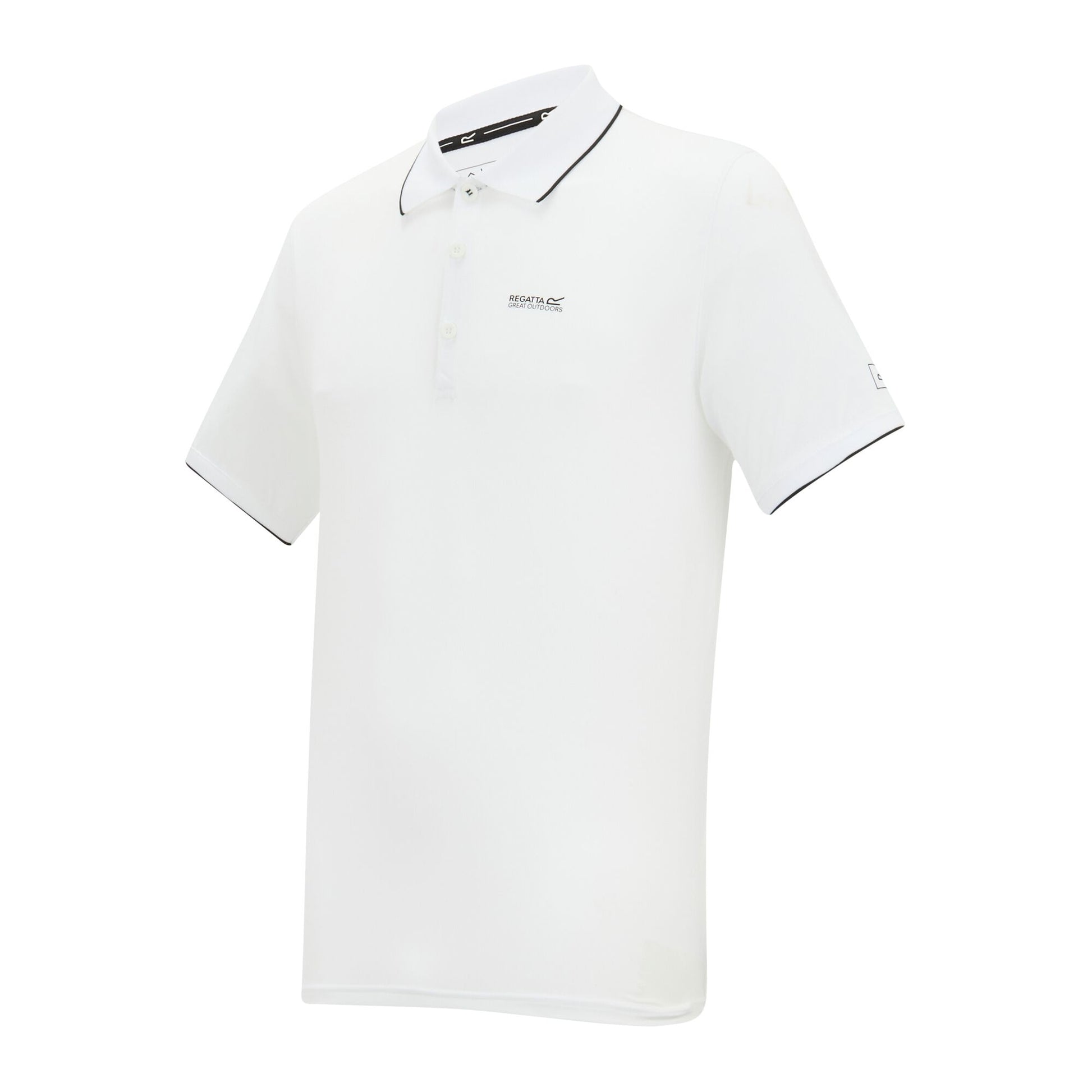 White Solid - Side - Regatta Mens Remex II Jersey Polo Shirt