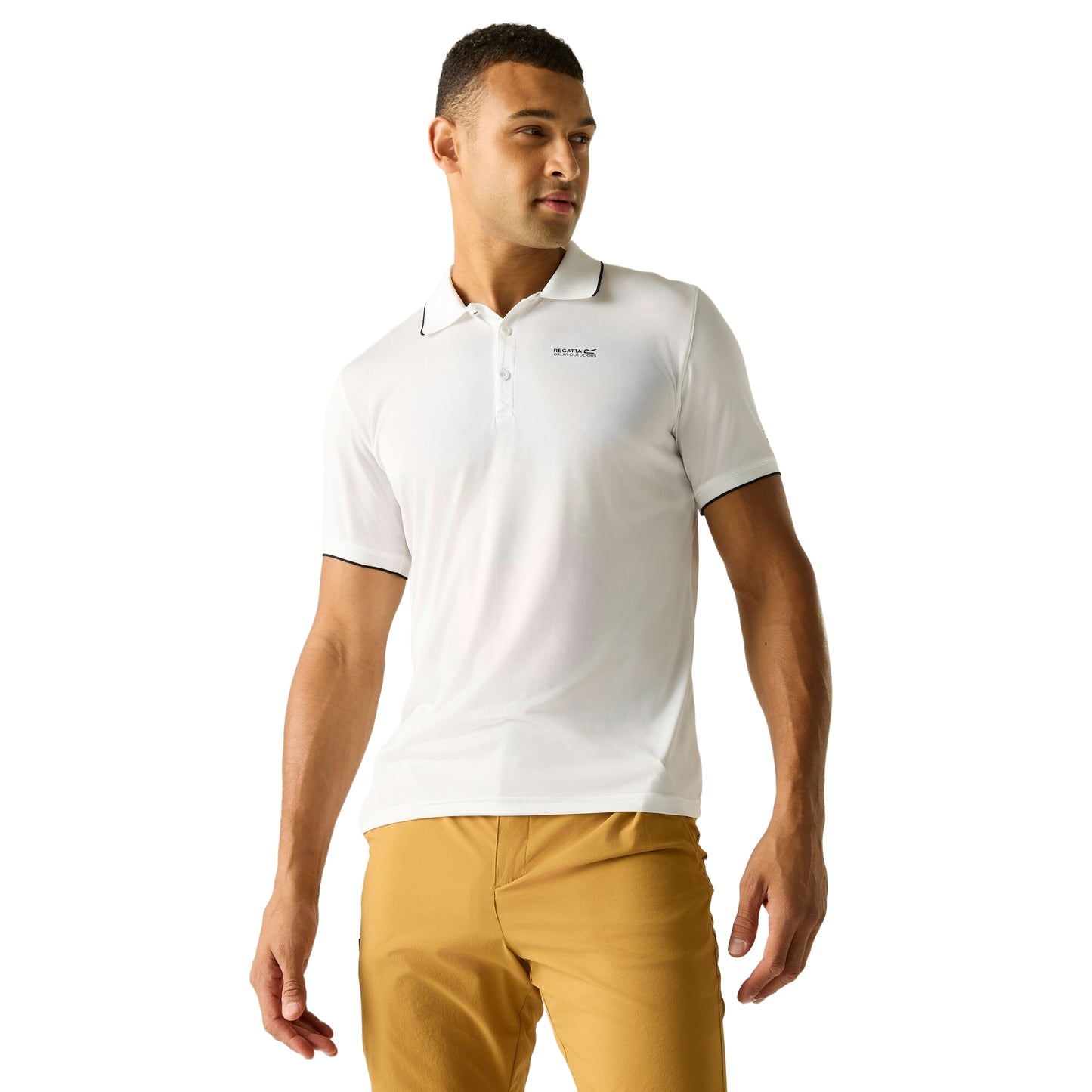White Solid - Lifestyle - Regatta Mens Remex II Jersey Polo Shirt