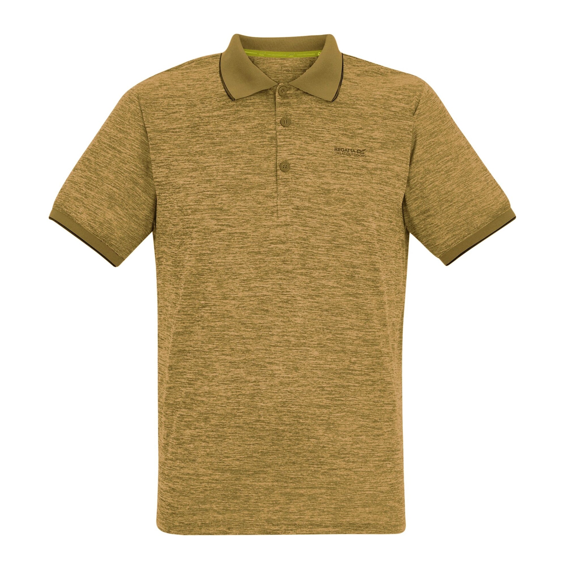 Wood Brown - Front - Regatta Mens Remex II Jersey Polo Shirt