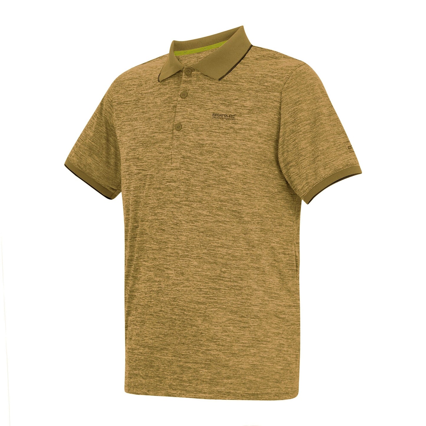 Wood Brown - Side - Regatta Mens Remex II Jersey Polo Shirt
