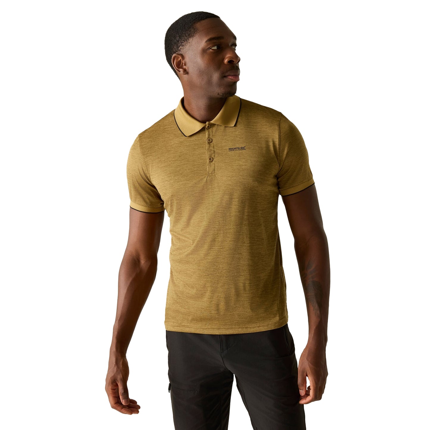 Wood Brown - Lifestyle - Regatta Mens Remex II Jersey Polo Shirt