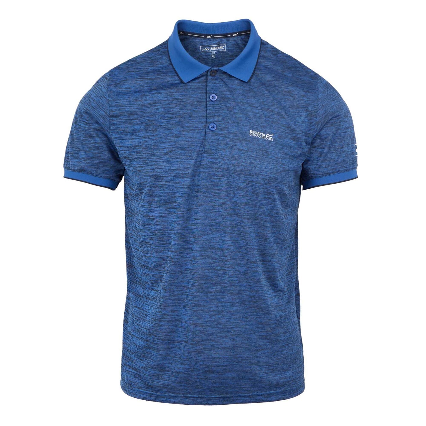 Olympian Blue - Front - Regatta Mens Remex II Jersey Polo Shirt