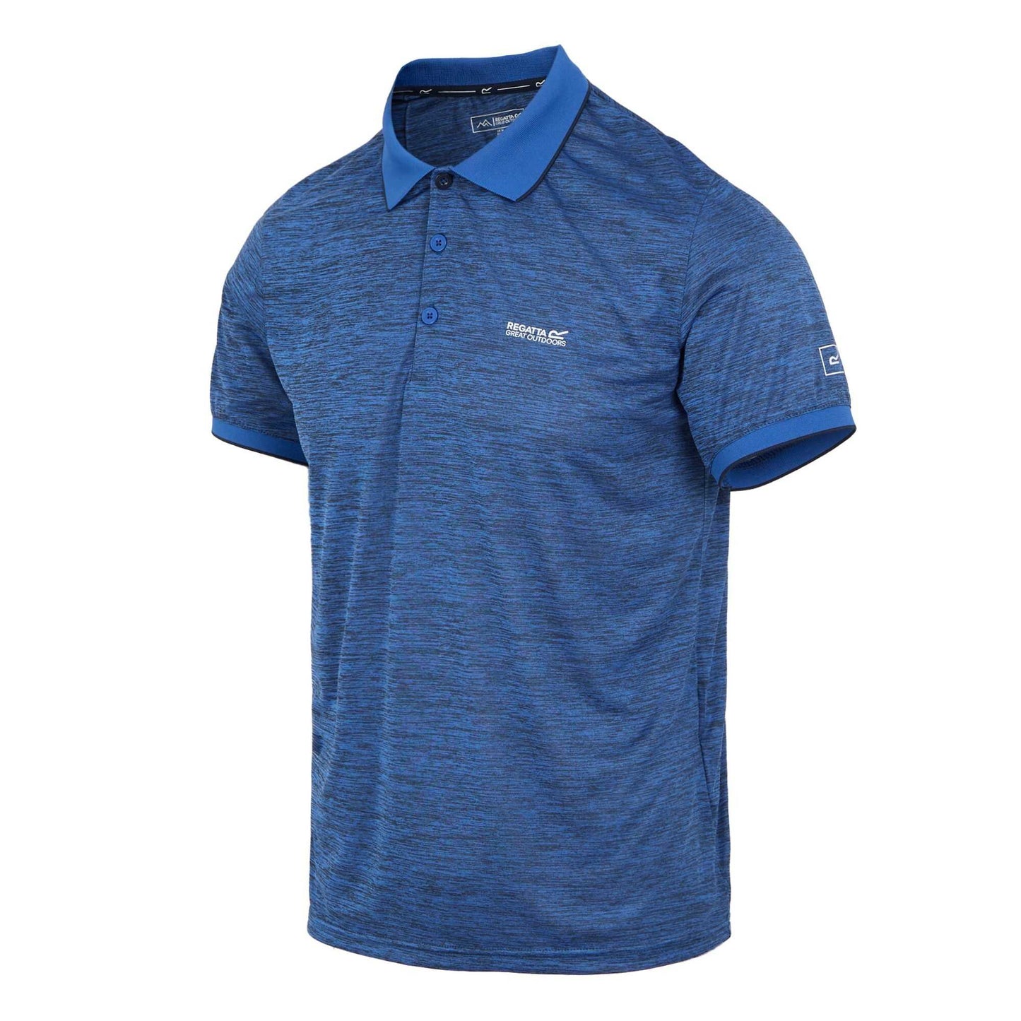 Olympian Blue - Side - Regatta Mens Remex II Jersey Polo Shirt