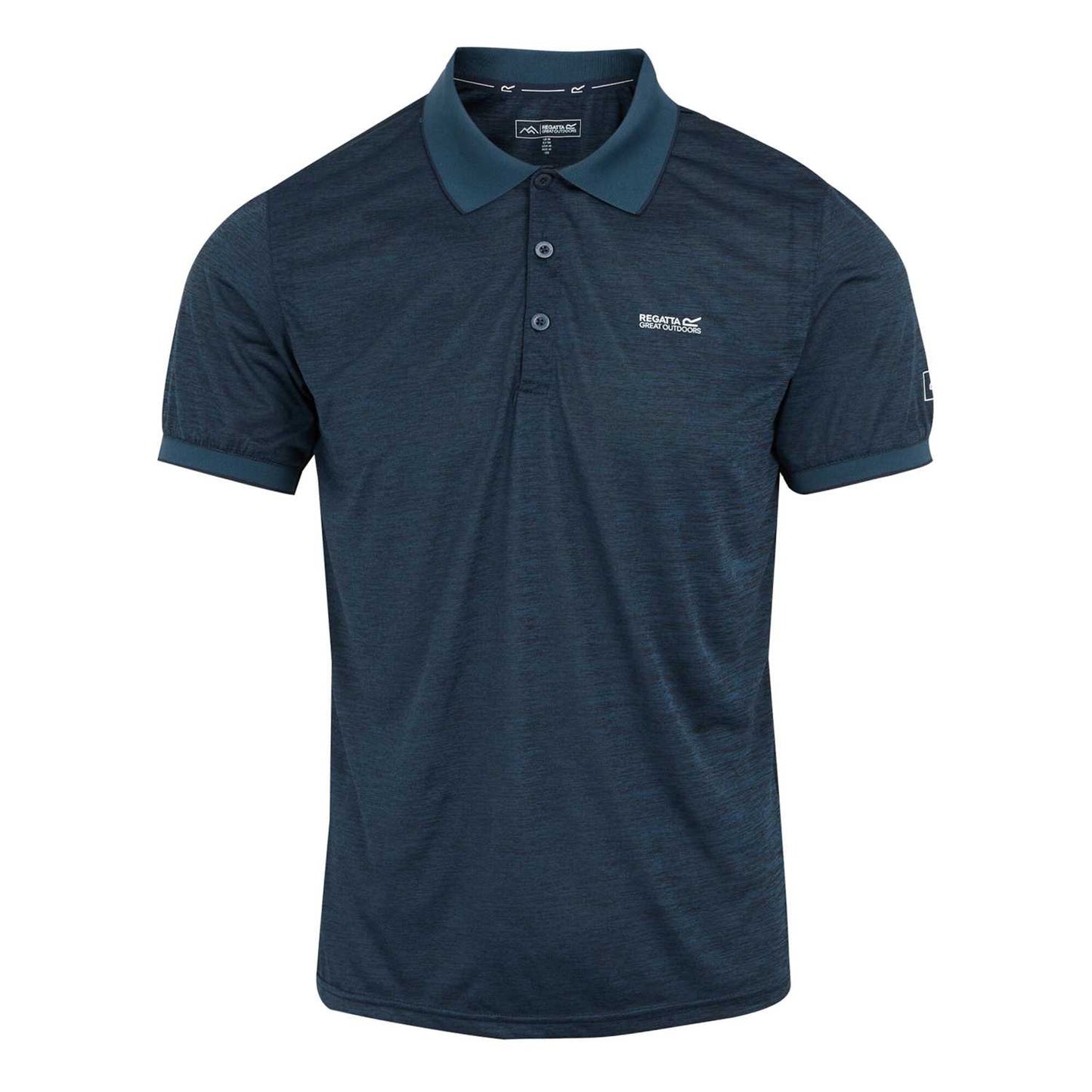 Moonlight Denim-Navy - Front - Regatta Mens Remex II Jersey Polo Shirt