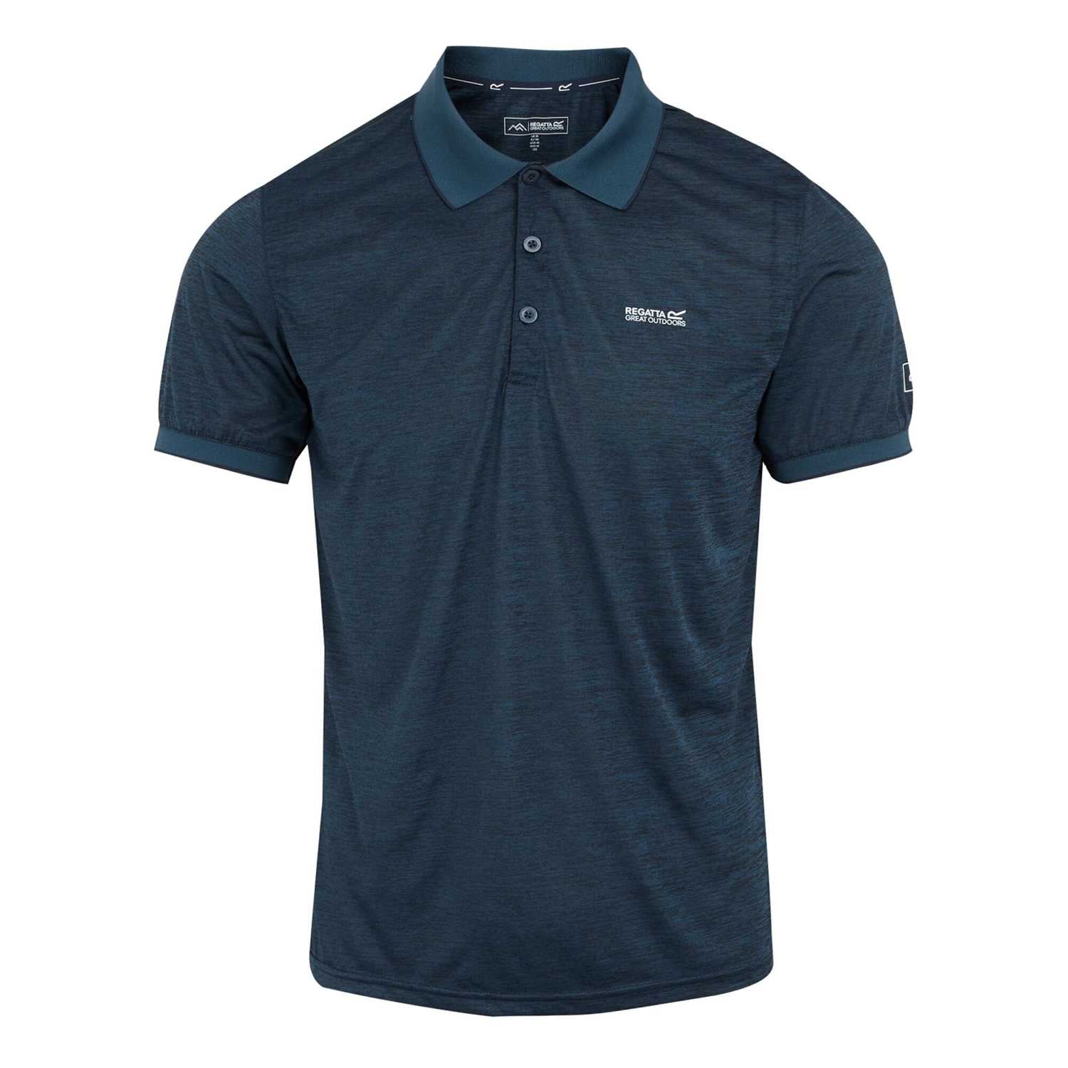 Moonlight Denim-Navy - Front - Regatta Mens Remex II Jersey Polo Shirt