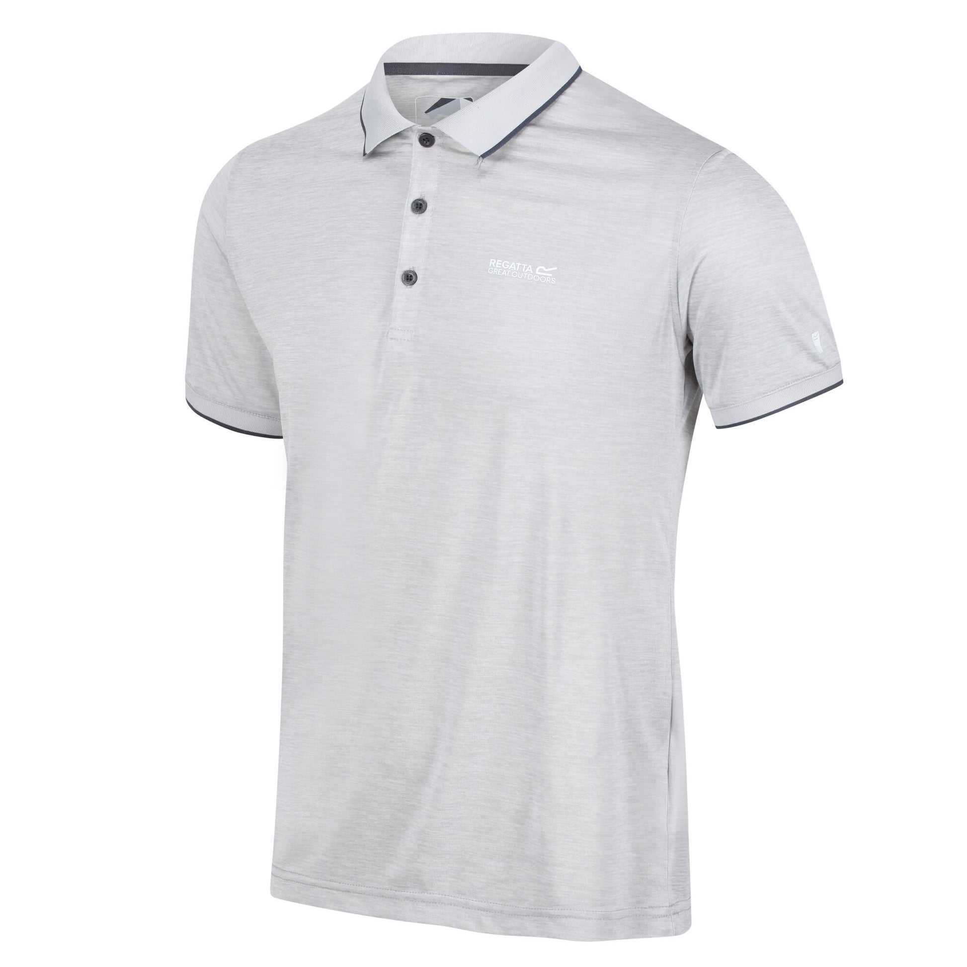 Silver Grey - Side - Regatta Mens Remex II Polo Shirt