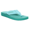 Turquoise-Ocean Wave - Front - Regatta Womens-Ladies Catarina Flip Flops