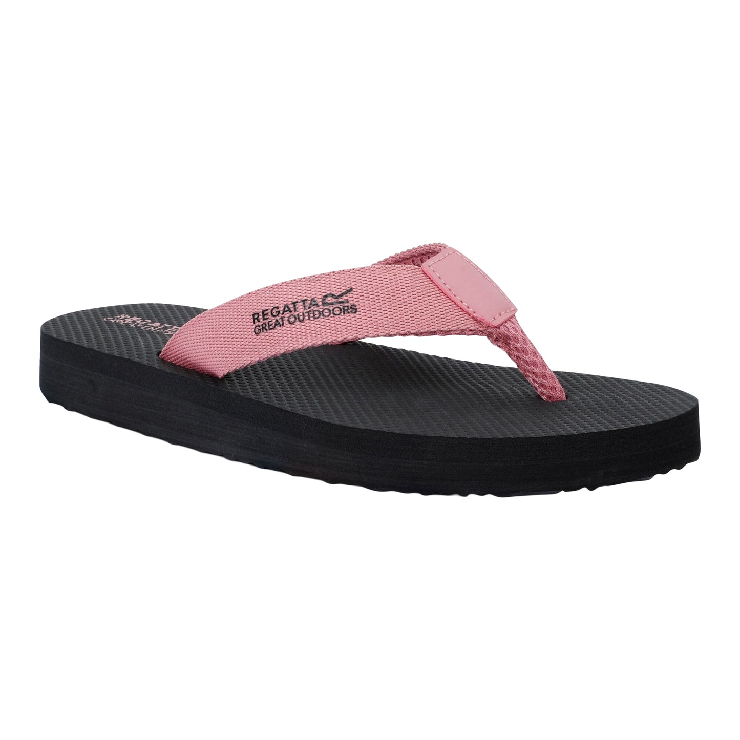 Black-Lilas - Front - Regatta Womens-Ladies Catarina Flip Flops