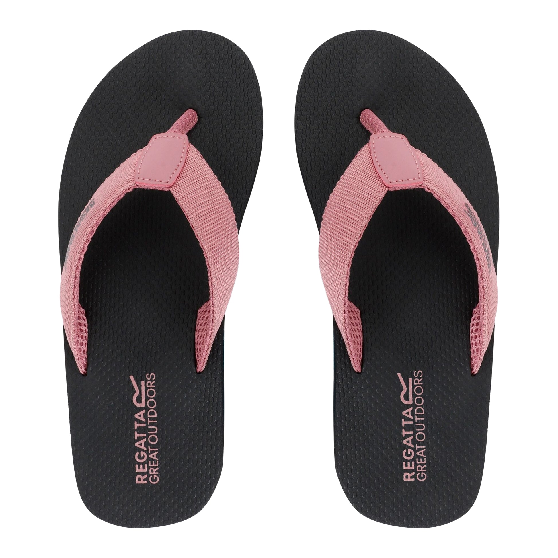 Black-Lilas - Pack Shot - Regatta Womens-Ladies Catarina Flip Flops