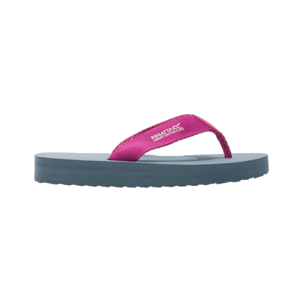 Dark Storm-Pink - Side - Regatta Womens-Ladies Catarina Flip Flops