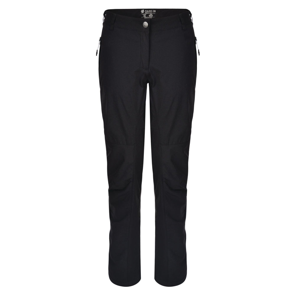 Black - Front - Dare2b Womens-Ladies Melodic II Lightweight Stretch Walking Trousers