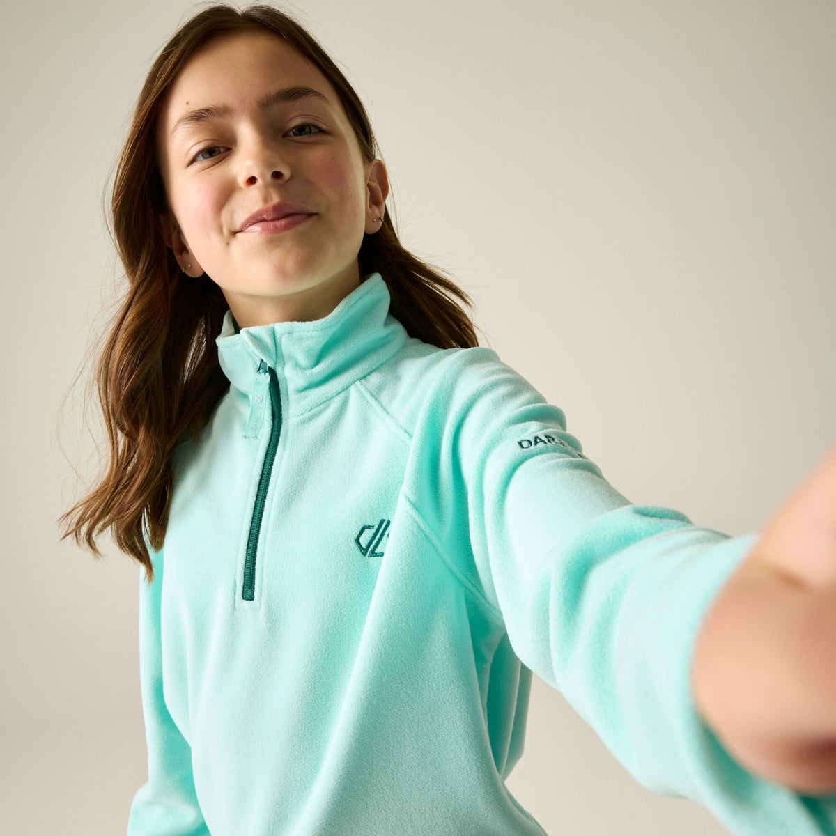 Elysium Blue - Side - Dare 2b Childrens-Kids Freehand Fleece