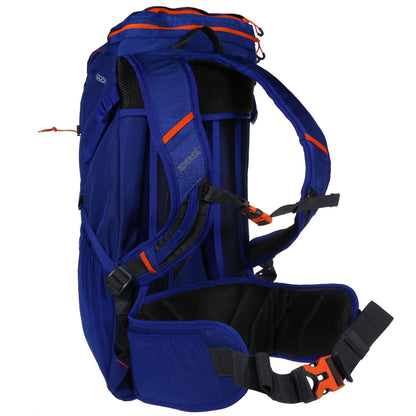 Surfspray Blue-Blaze Orange - Back - Regatta Blackfell III 35L Rucksack