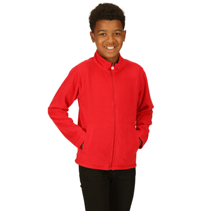 Classic Red - Side - Regatta Professional Childrens-Kids Full Zip Fleece