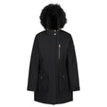 Black - Front - Regatta Womens-Ladies Serleena Fur Trimmed Waterproof Parka Jacket