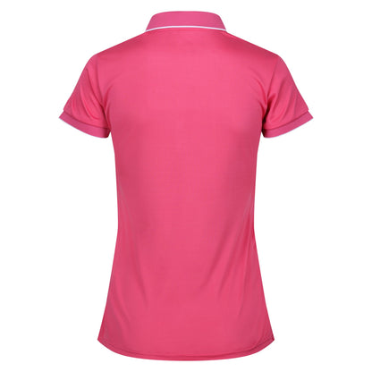 Flamingo Pink Solid - Back - Regatta Womens-Ladies Remex II Polo Neck T-Shirt