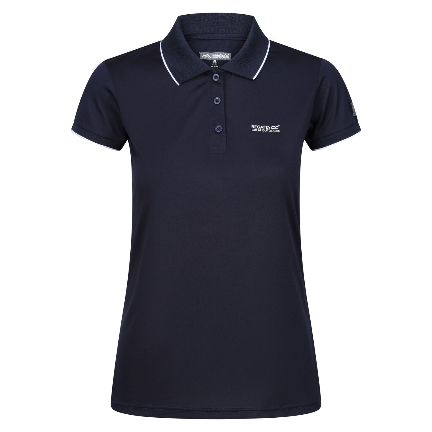 Solid Navy - Front - Regatta Womens-Ladies Remex II Polo Neck T-Shirt