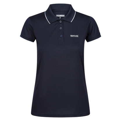 Solid Navy - Front - Regatta Womens-Ladies Remex II Polo Neck T-Shirt