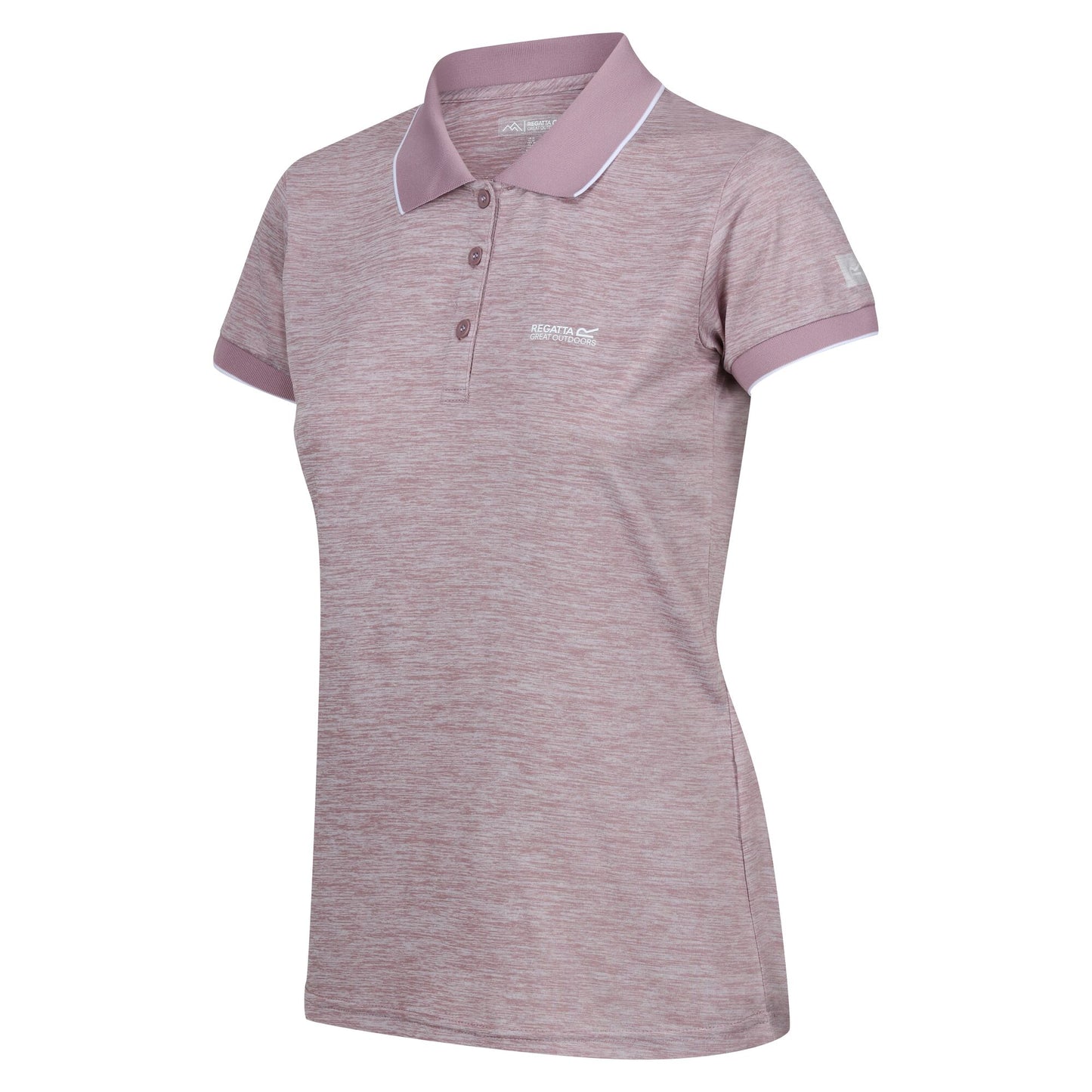 Heather - Side - Regatta Womens-Ladies Remex II Polo Neck T-Shirt