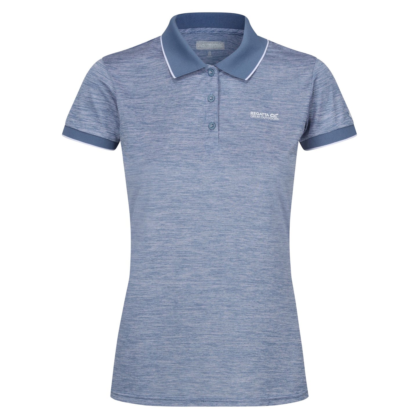 Coronet Blue - Front - Regatta Womens-Ladies Remex II Polo Neck T-Shirt