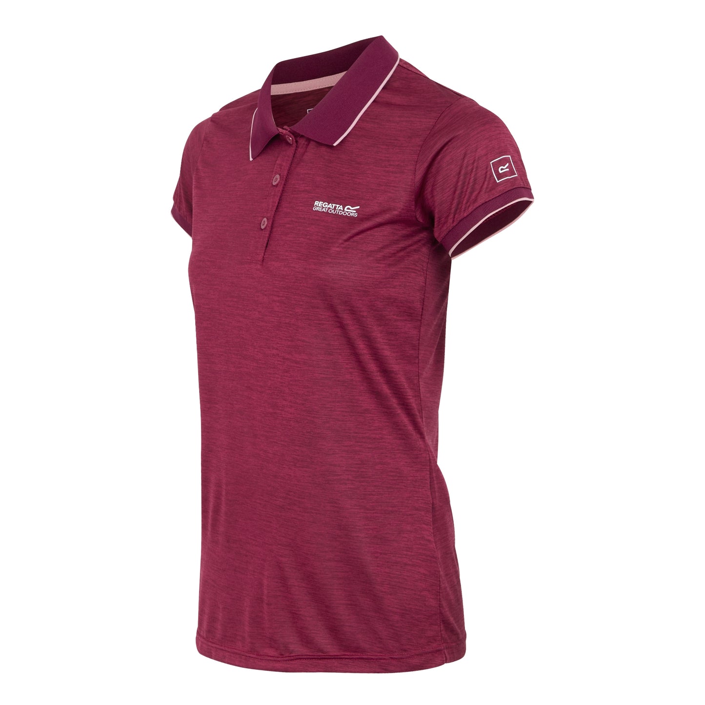 Beaujolais - Side - Regatta Womens-Ladies Remex II Polo Neck T-Shirt