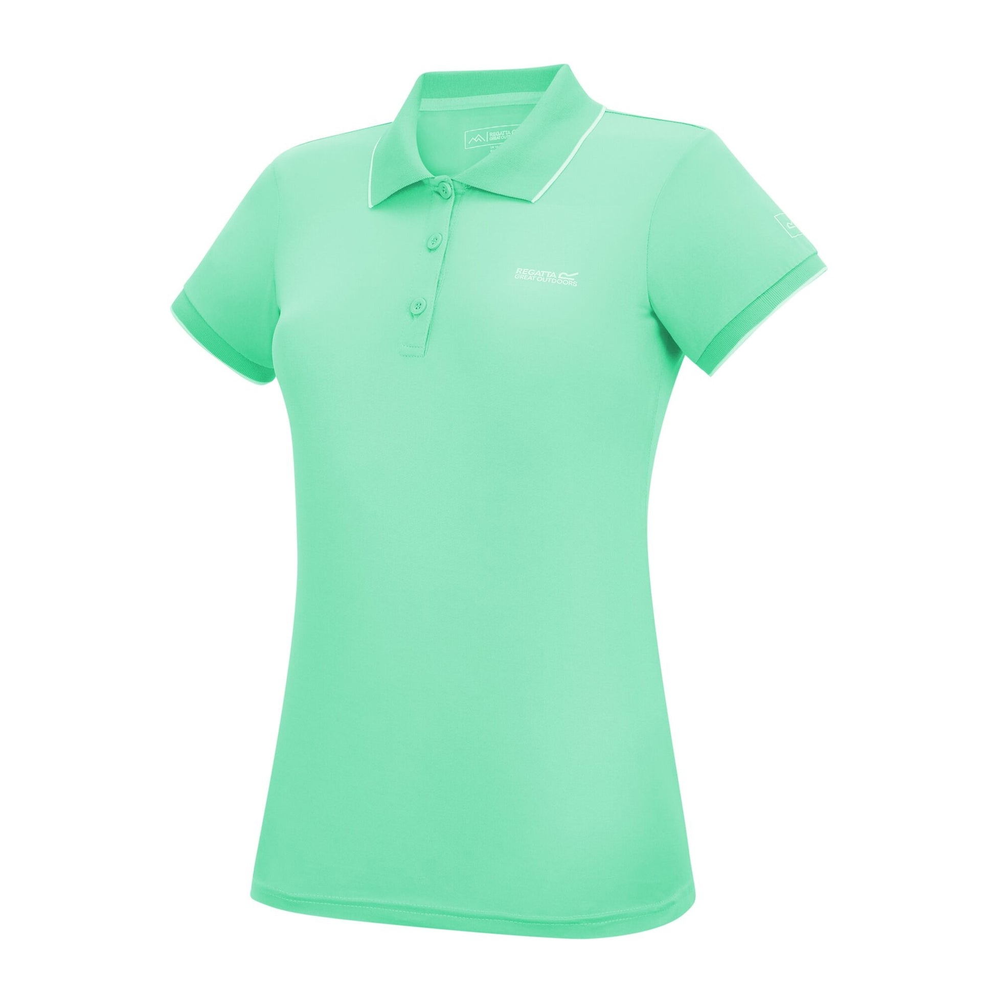 Ice Green Solid - Side - Regatta Womens-Ladies Remex II Polo Neck T-Shirt