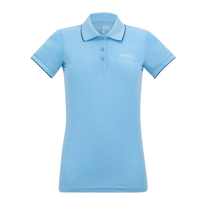 Washed Denim - Front - Regatta Womens-Ladies Remex II Polo Neck T-Shirt
