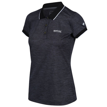 Black - Back - Regatta Womens-Ladies Remex II Polo Neck T-Shirt
