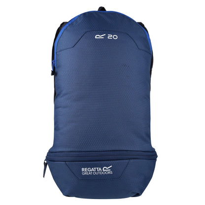Dark Denim-Nautical Blue - Front - Regatta Packaway Hippack Backpack