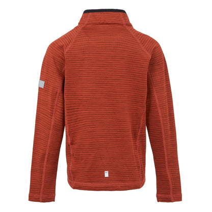 Red Ochre-Black - Back - Regatta Childrens-Kids Berley Half Zip Long Sleeved Top