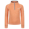 Apricot Crush - Front - Regatta Childrens-Kids Berley Half Zip Long Sleeved Top