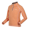 Apricot Crush - Side - Regatta Childrens-Kids Berley Half Zip Long Sleeved Top