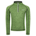 Jasmine Green - Front - Regatta Childrens-Kids Berley Half Zip Long Sleeved Top
