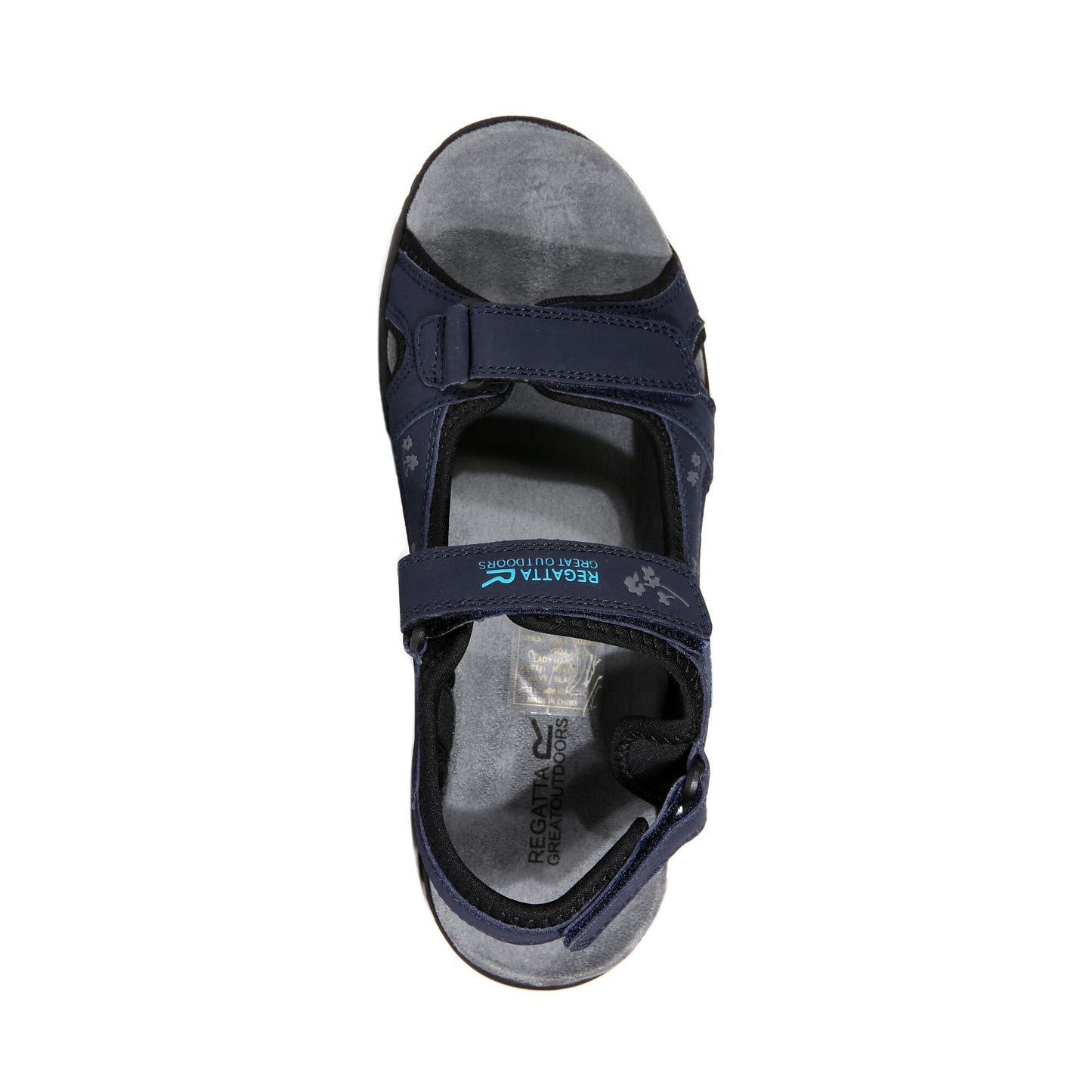 Navy-Black - Close up - Regatta Womens-Ladies Haris Sandals